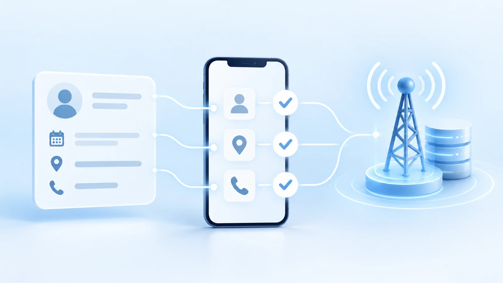 A submitted identity profile is compared with carrier-held information associated with a mobile number, with attribute-level match indicators.